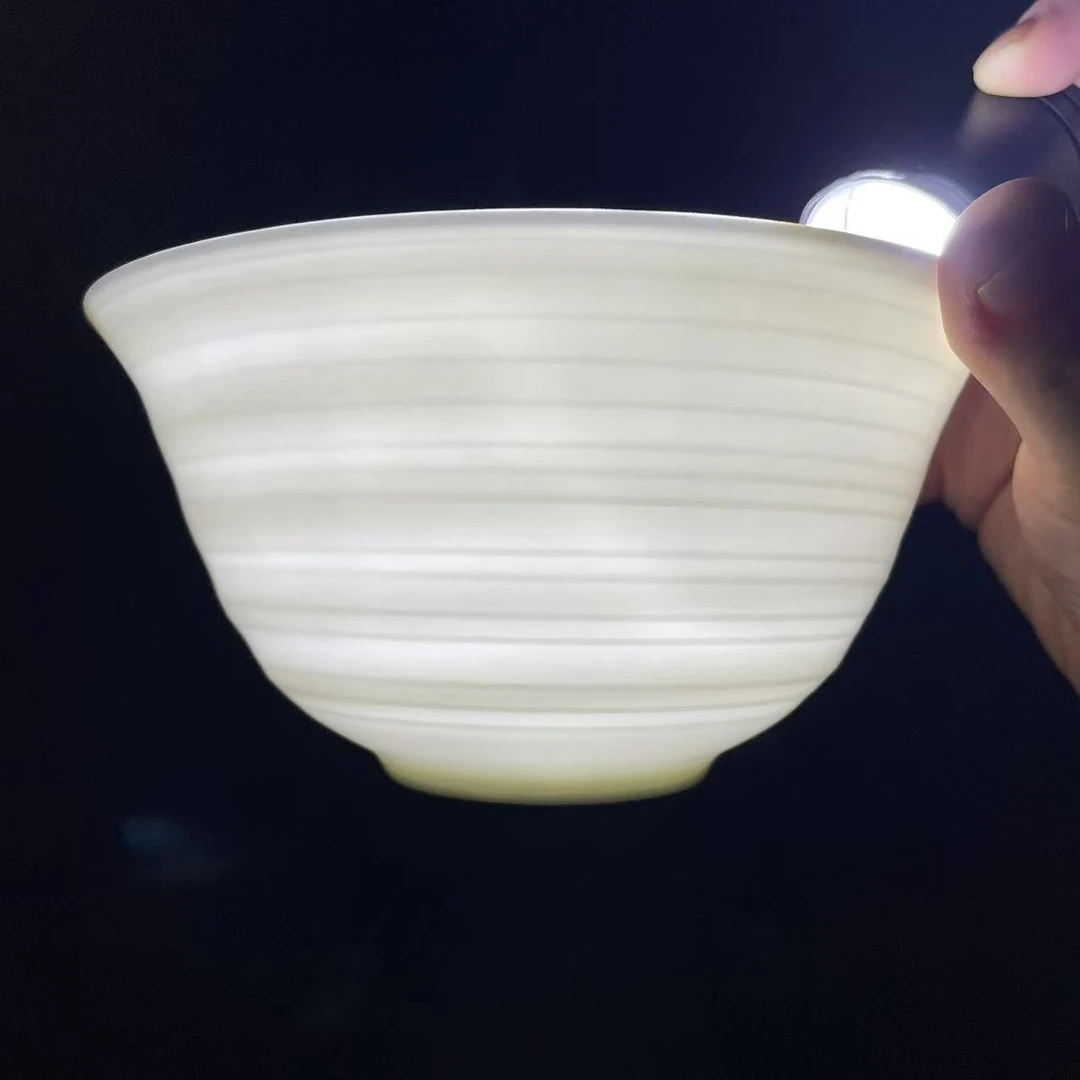 A960⑦】6英寸山峦面碗2/4/6只纯白唐山骨瓷家用餐具