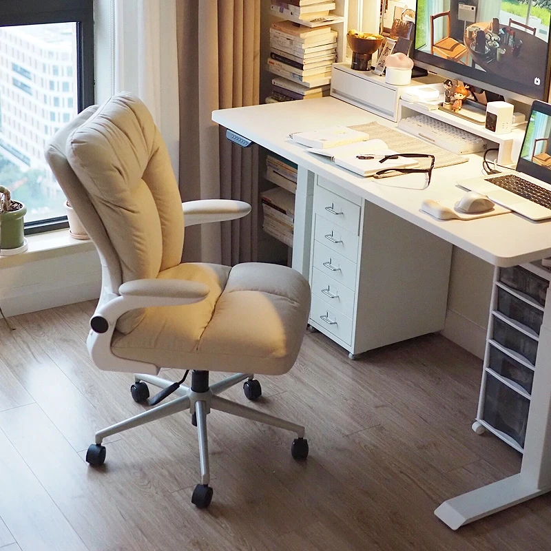 彻彻电脑椅靠背书桌椅子学生家用舒适女生卧室学习办公化妆升降椅