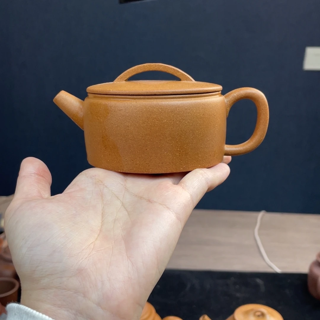 紫砂茶壶半手工老宕口黄金段汉瓦170cc