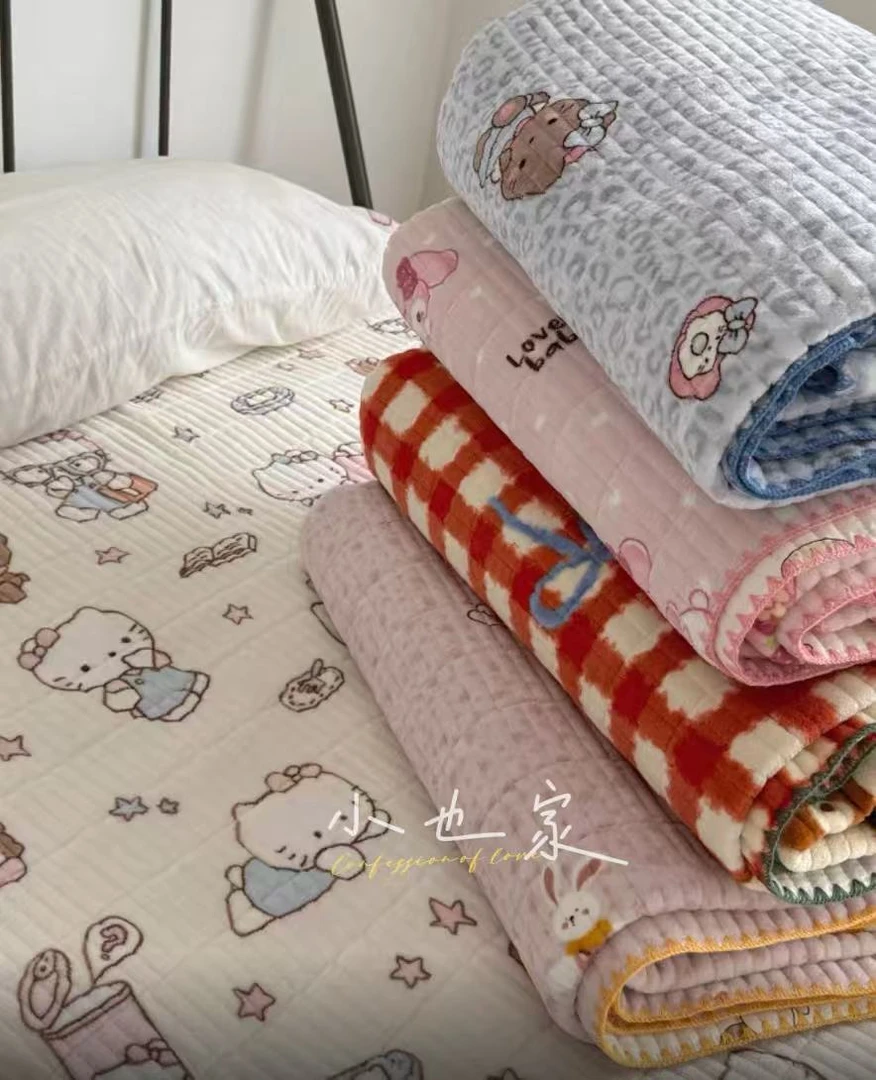 小也  不需要铺床单啦~升级款床盖  A面牛奶绒  B面水洗棉