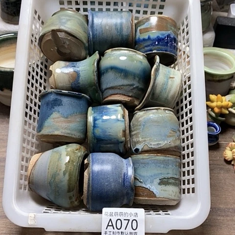 紫砂花盆070微瑕品口径4到5左右