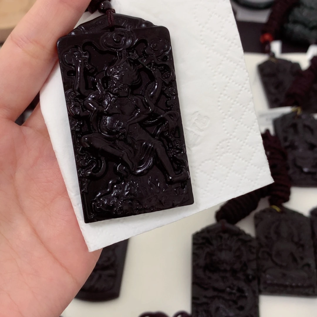 一***红天然a货钢琴黑挂件