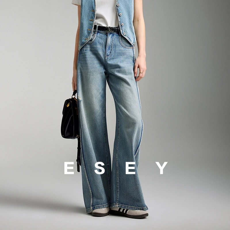 ESE·Y 25春新款 牛仔狂想系列-几何裤