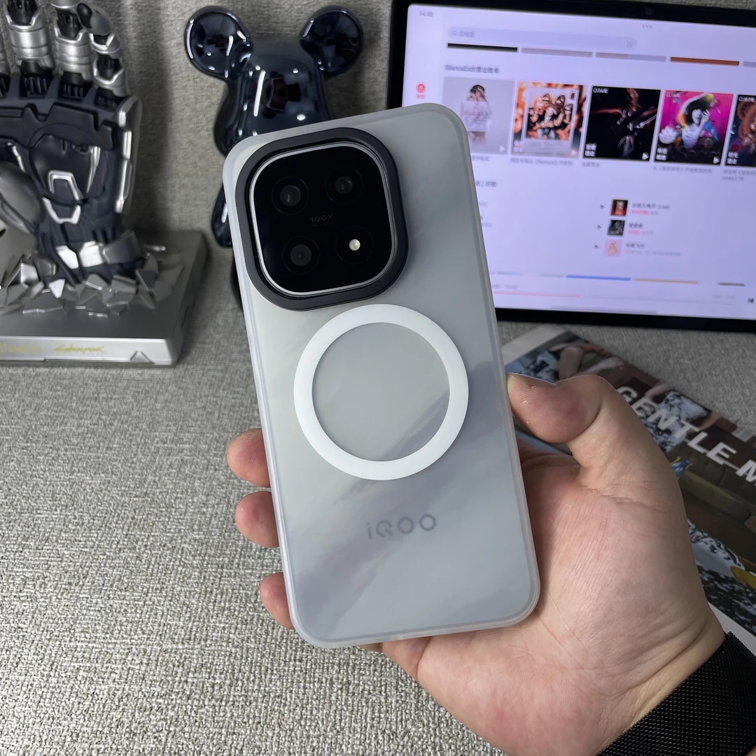 气囊防摔适用iQOO15手机壳磁吸磨砂爱酷15软边全包保护套新款肤感