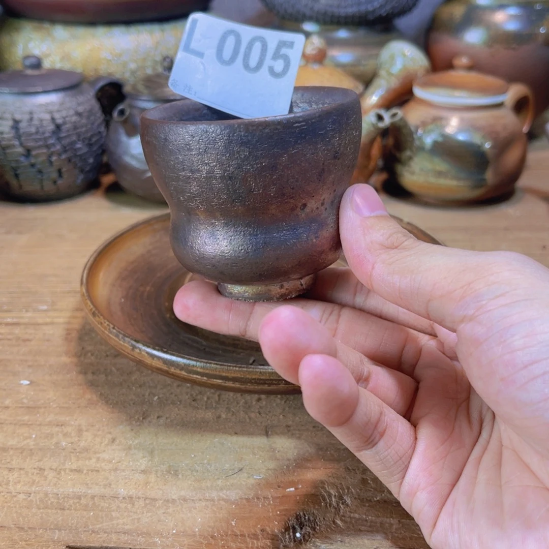 纯手工制作工艺（柴烧）裸烧纯手工制作柴烧杯005