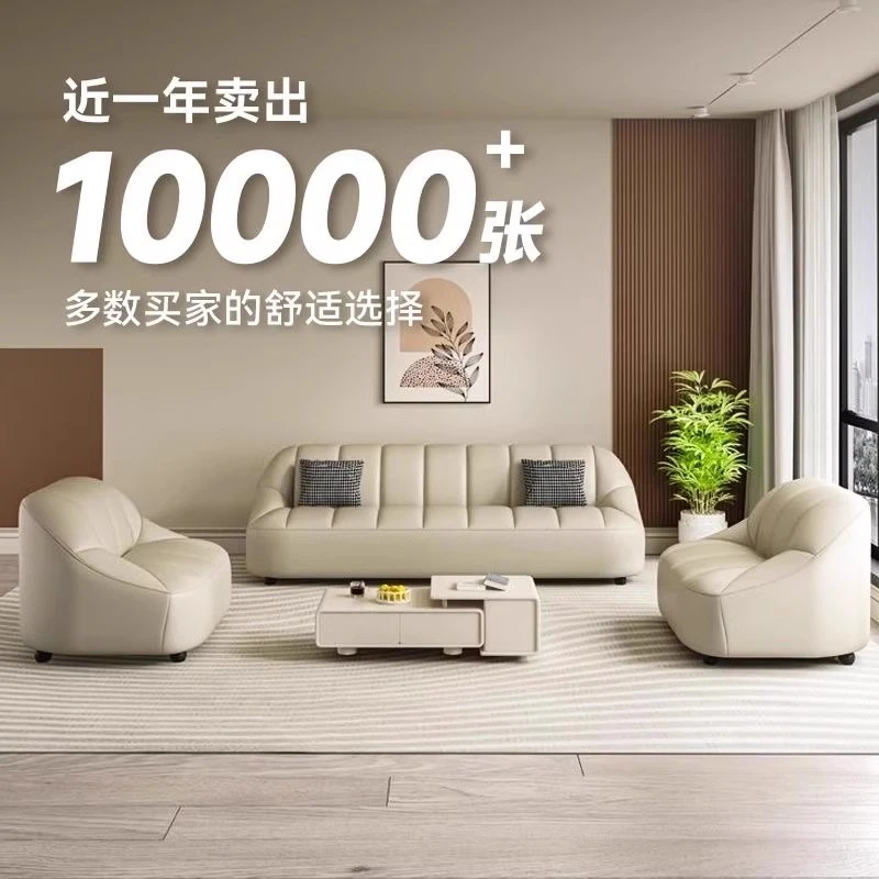 新款商用办公室小户型家用沙发店铺前台接待会客休息直排组合沙发
