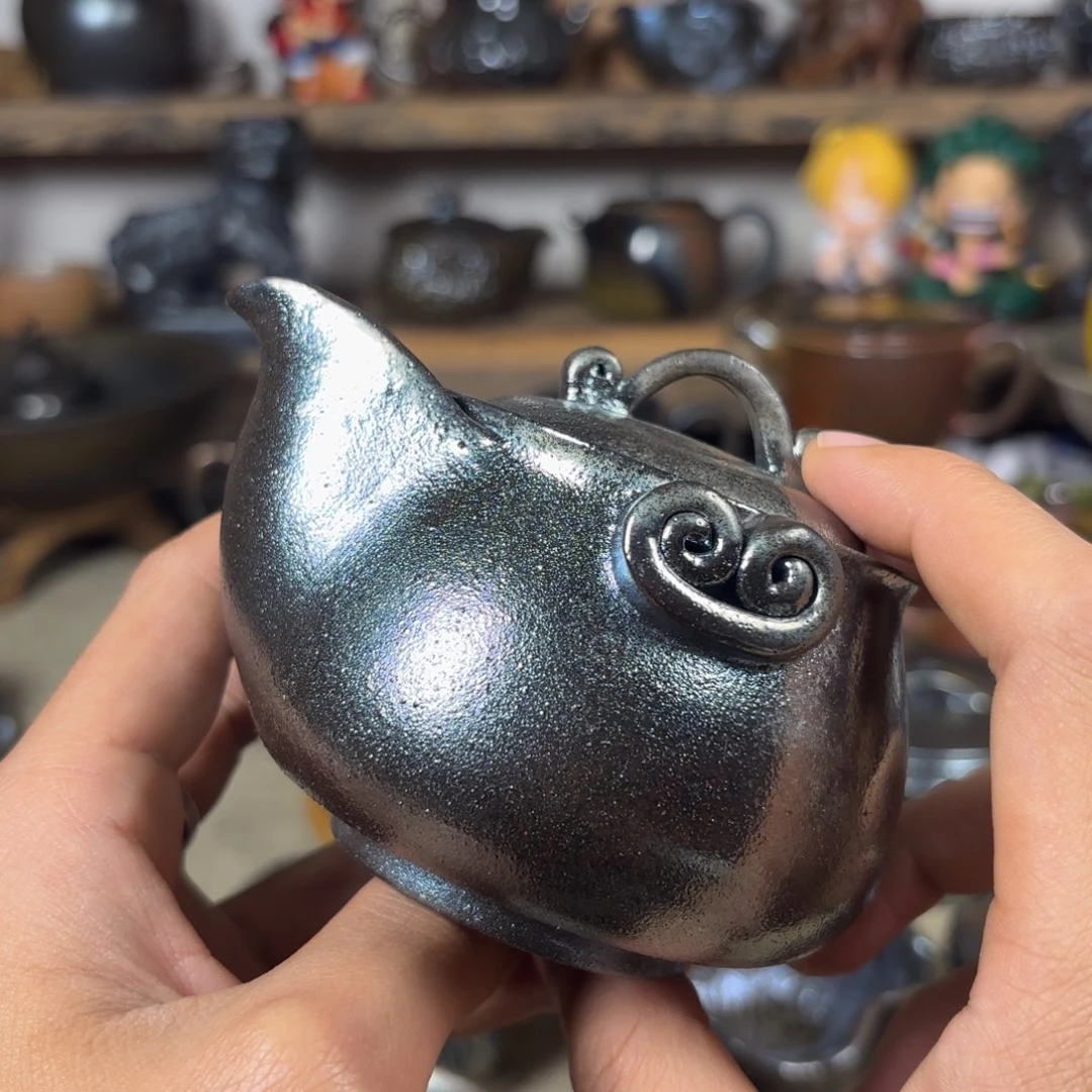 建水紫陶三木柴烧宝瓶