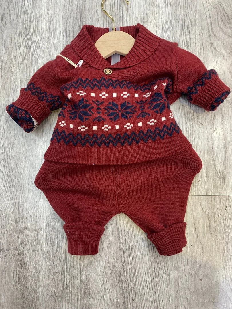 0-1岁男宝宝的针织两件套装