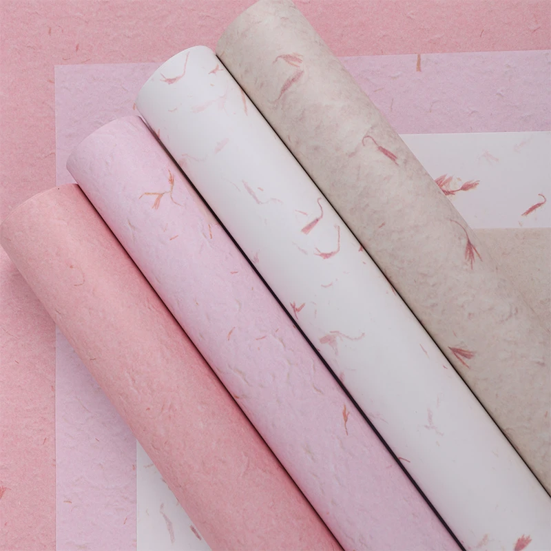 花瓣东巴牛皮纸花束包装纸加厚110g包花纸花店花艺手工diy资材