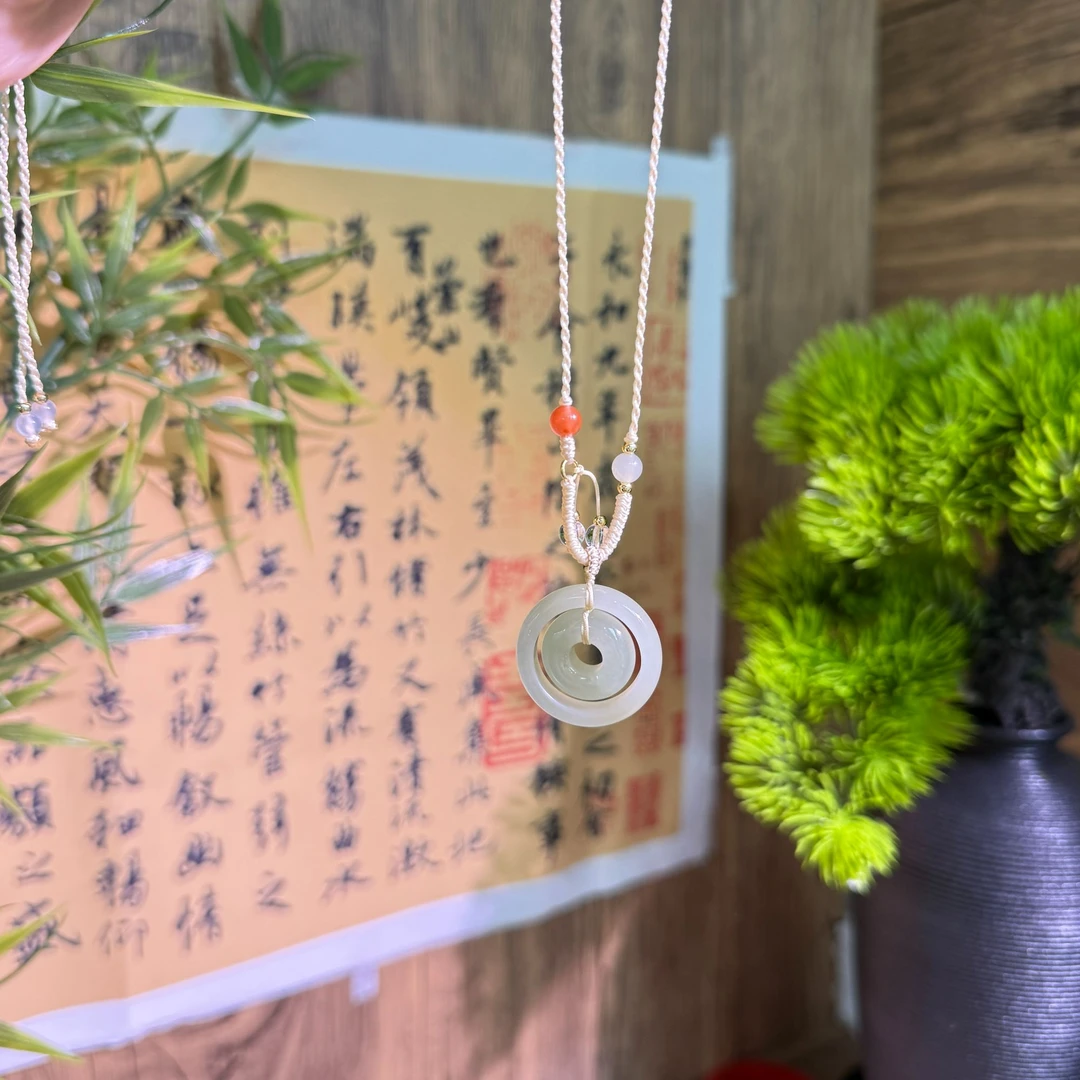 天然和田玉子母平安扣品质百搭款多样性发货拍一发一
