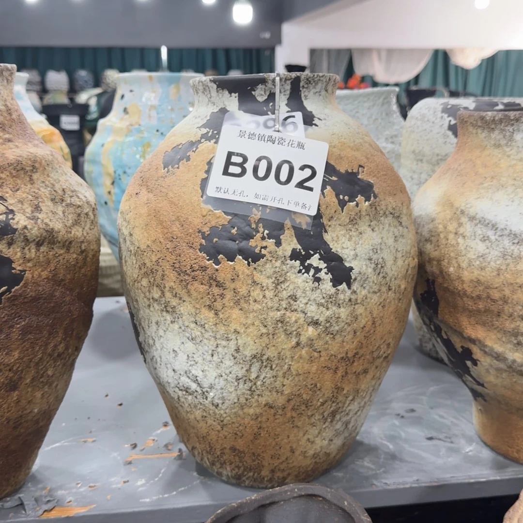 小***妈摆件景德镇高温花瓶编码b002高36口11默认无孔