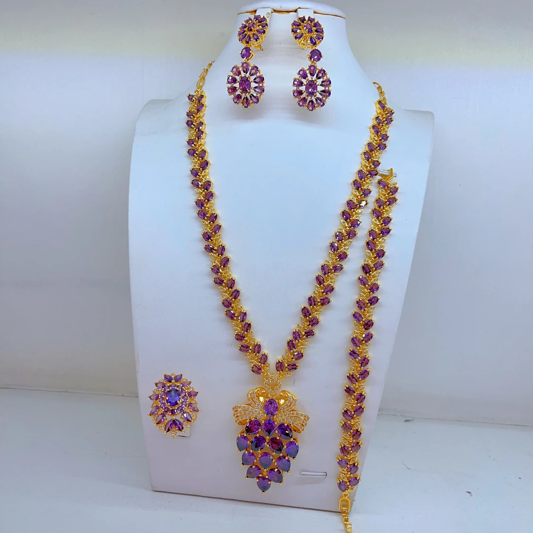 钛钢项链 1711四件套首饰耳环项链戒指手链爆款白搭时尚