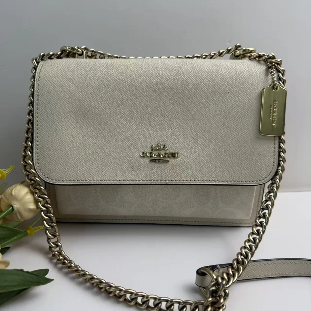 95新 COACH/蔻驰 蔻驰白色百搭单肩包