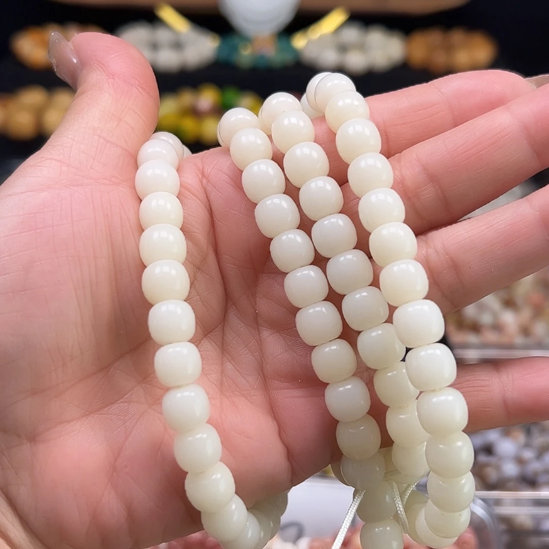 菩提根/象牙果手串卡10白玉桶110颗