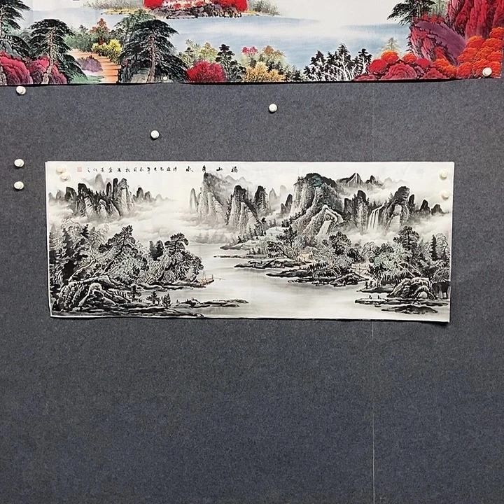 国画小六尺山水一副