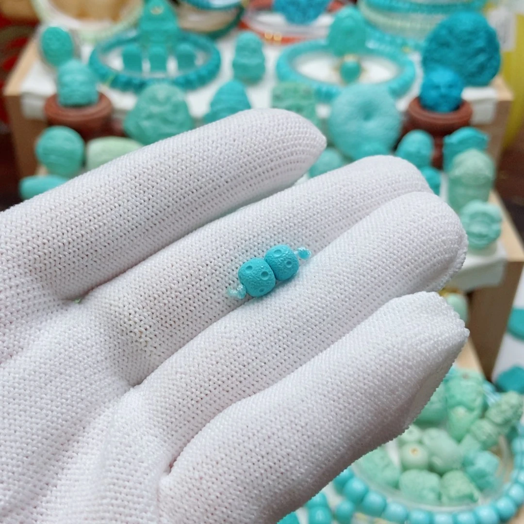 绿松石未镶嵌对珠