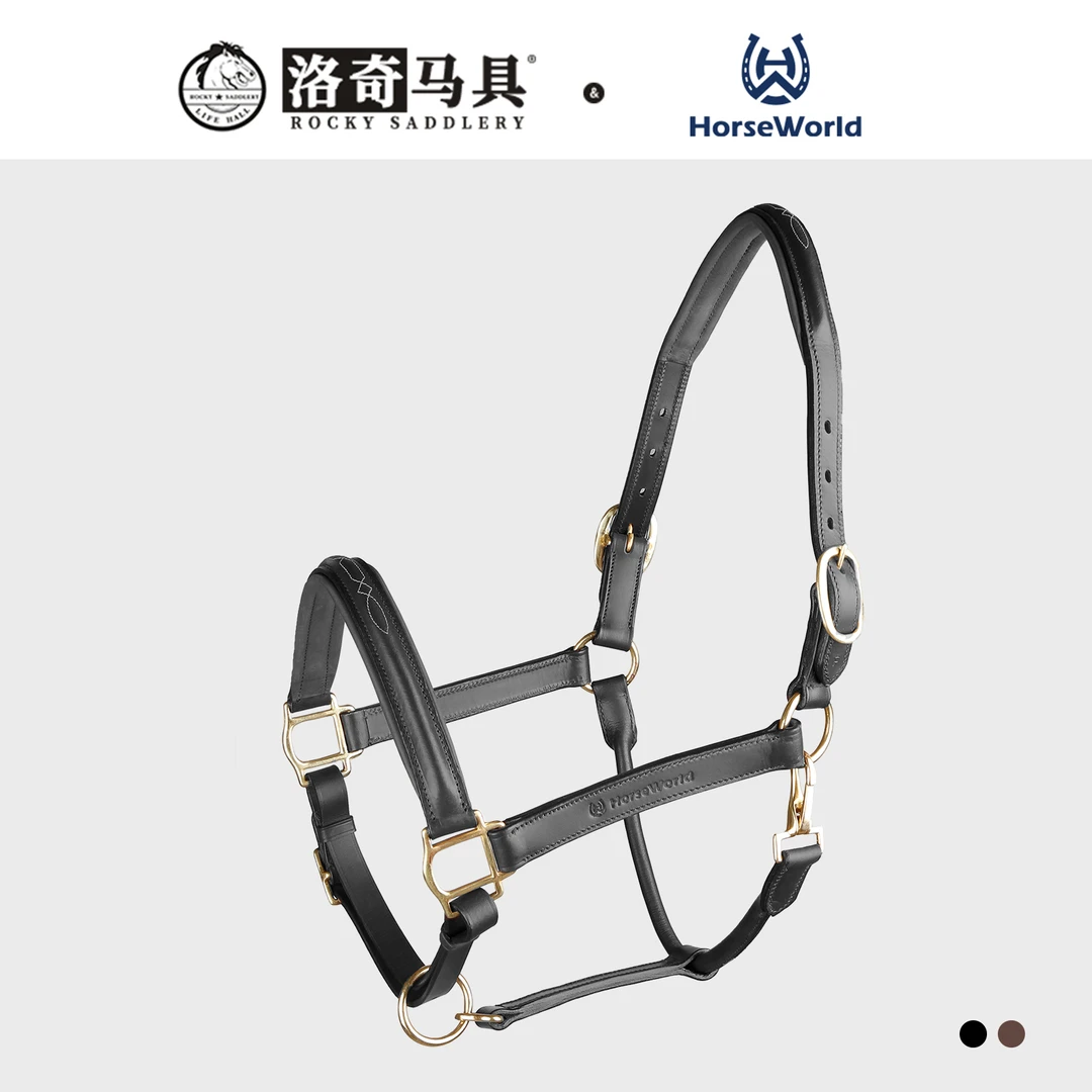 Horseworld 经典牛皮笼头 牵马马术牵马装备马龙头8410012