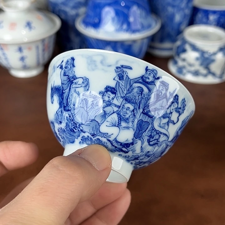 风***驼瓷片景德镇全手工手绘陶瓷