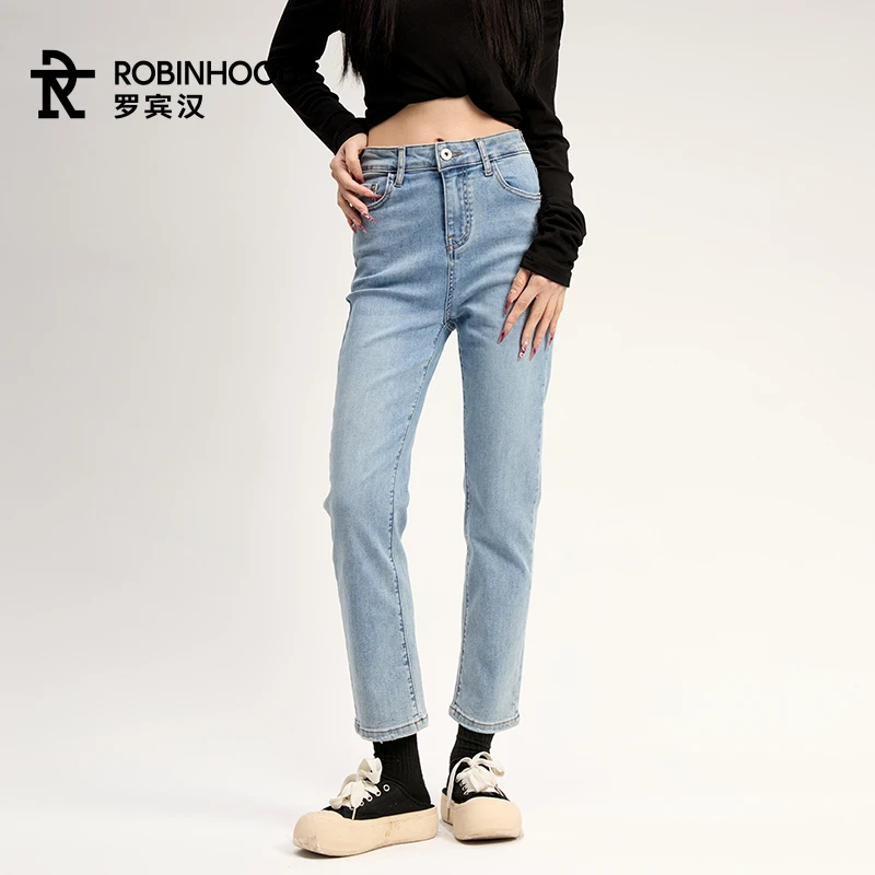 罗宾汉时尚高腰显瘦烟管裤女百搭春夏季休闲-R233K6232