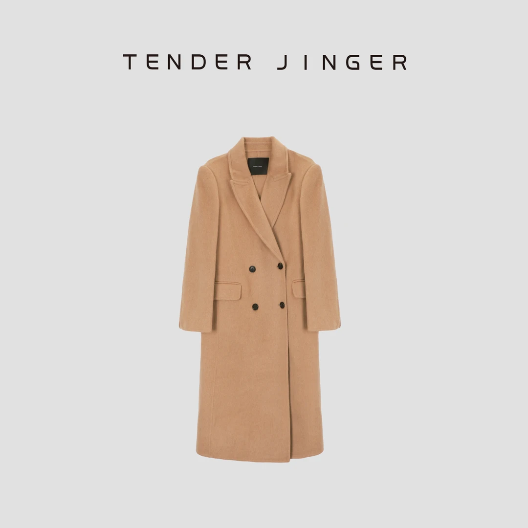 Tender Jinger｜线下专供 双排扣羊绒羊毛混纺大衣T54TUZ369T