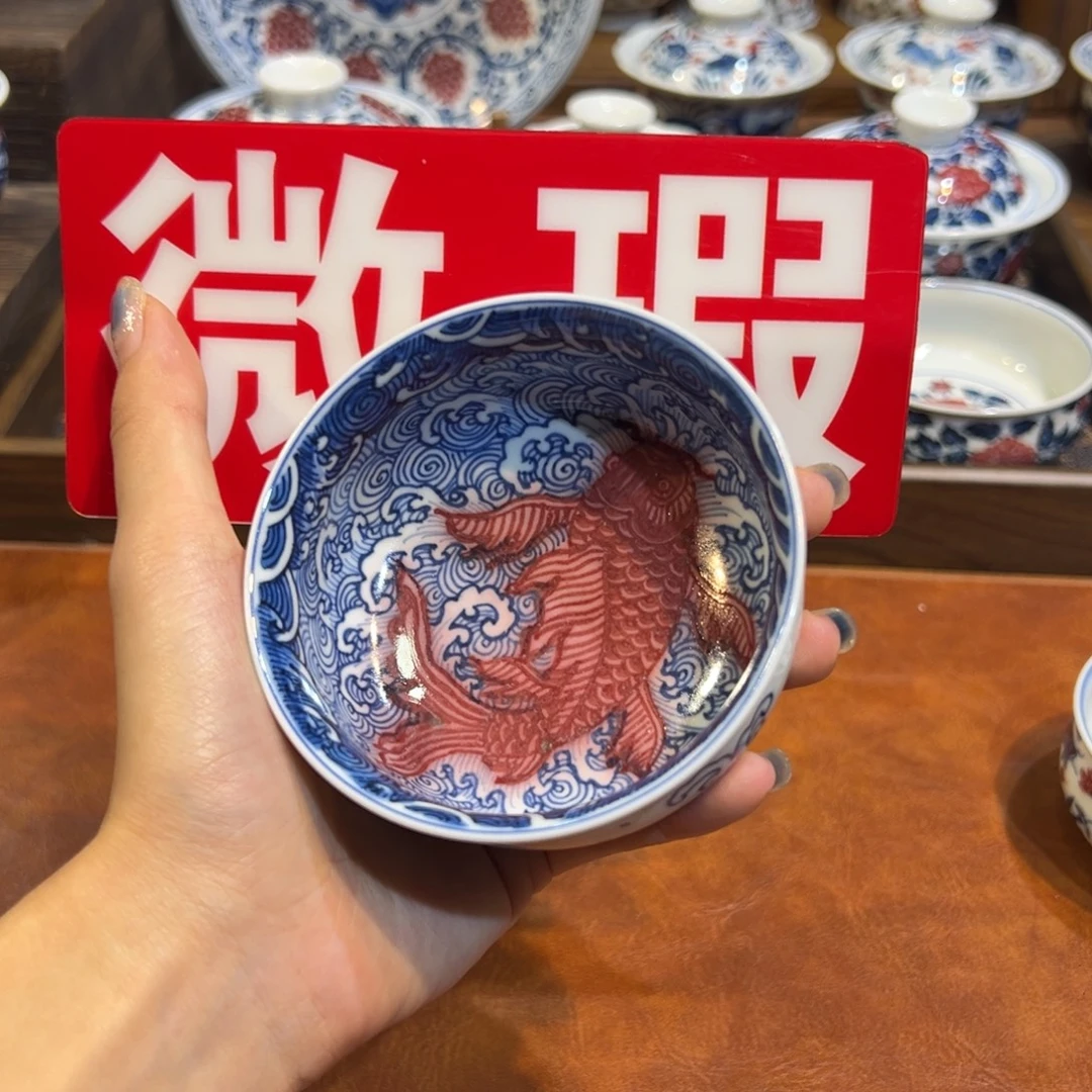 摆件陶景德镇陶瓷茶器百宝箱