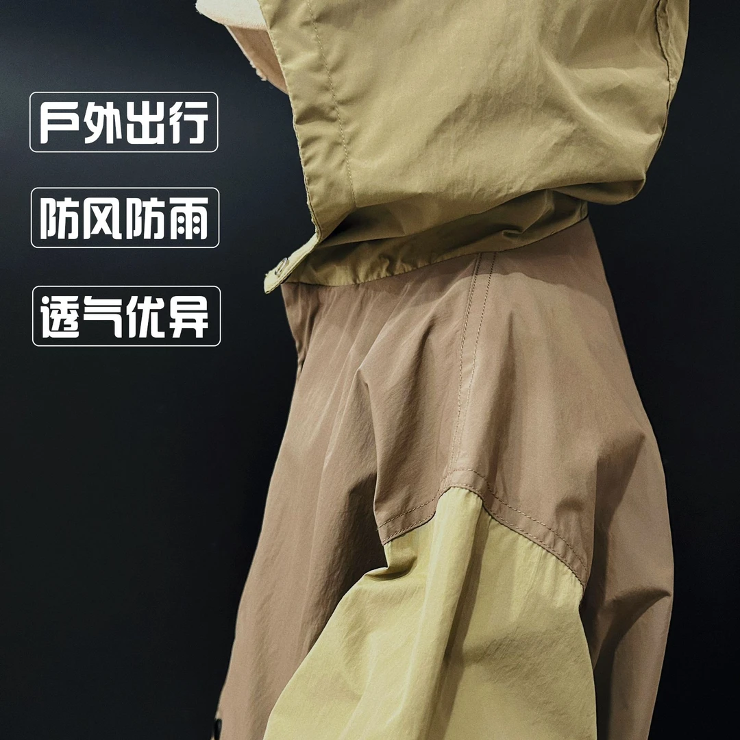 25新款儿童户外防风男童女童时尚运动夹克连帽百搭时尚中性冲锋衣