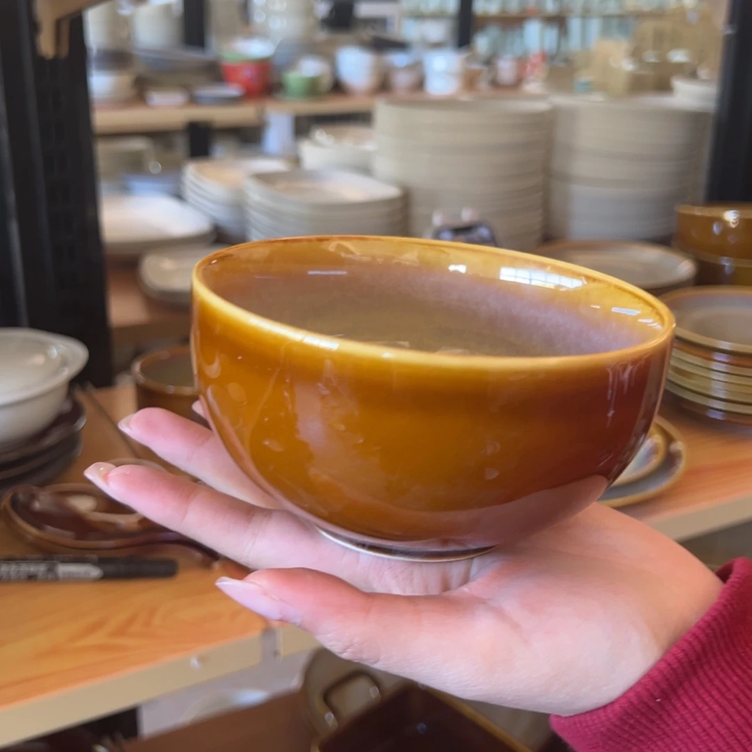 新骨瓷128瑕疵慎拍曼谷棕 5寸米饭碗