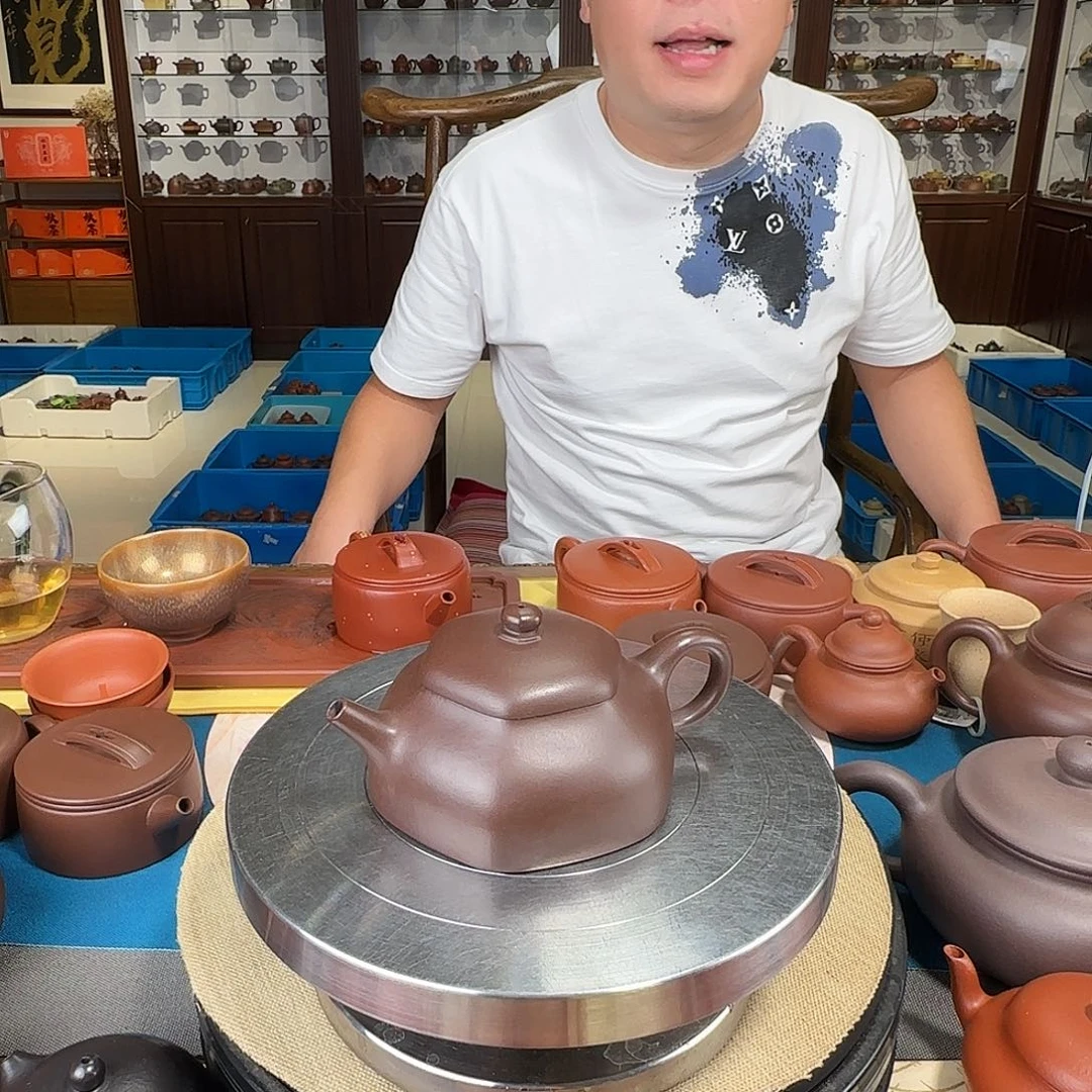 紫砂茶壶静乐紫泥