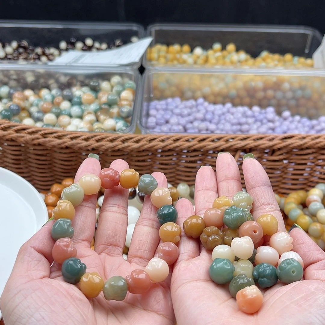 白玉菩提吊坠A/12mm/20颗