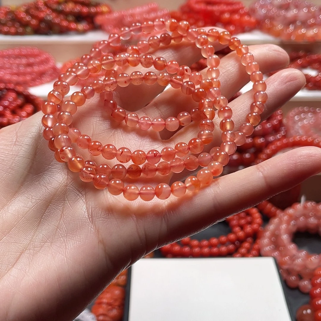 南红玛瑙未镶嵌手链