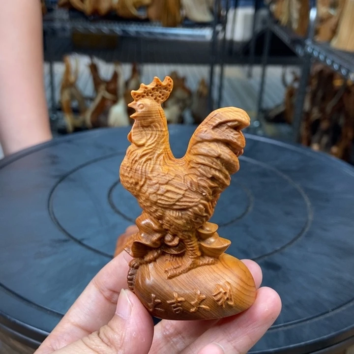 柏木（崖柏）手把件公鸡