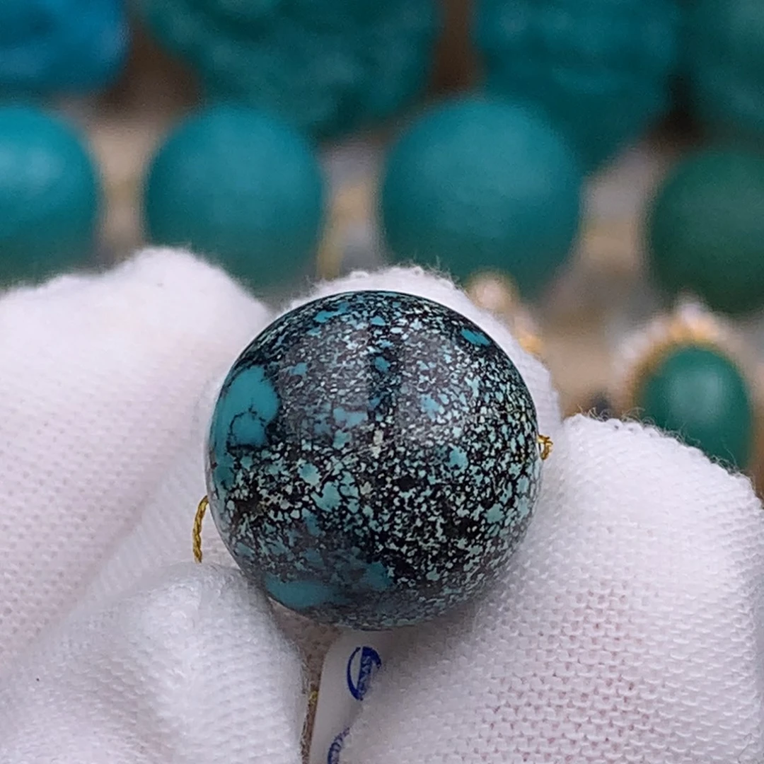 未镶嵌绿松石珠宝奇石16mm