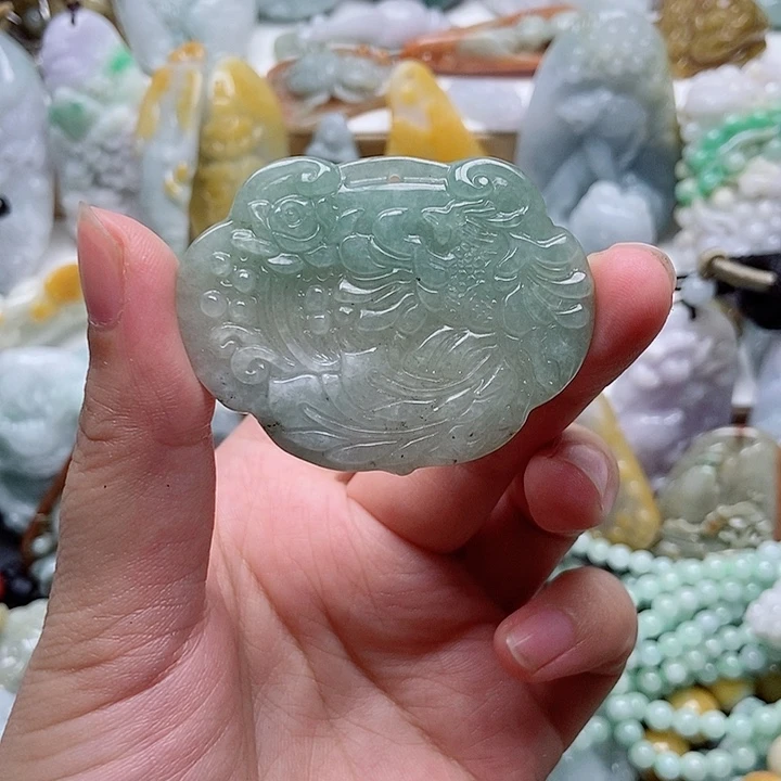 翡翠未镶嵌吊坠(不含链)1