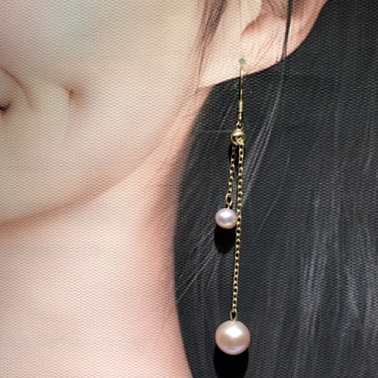 耳饰淡水珍珠银S925镶嵌