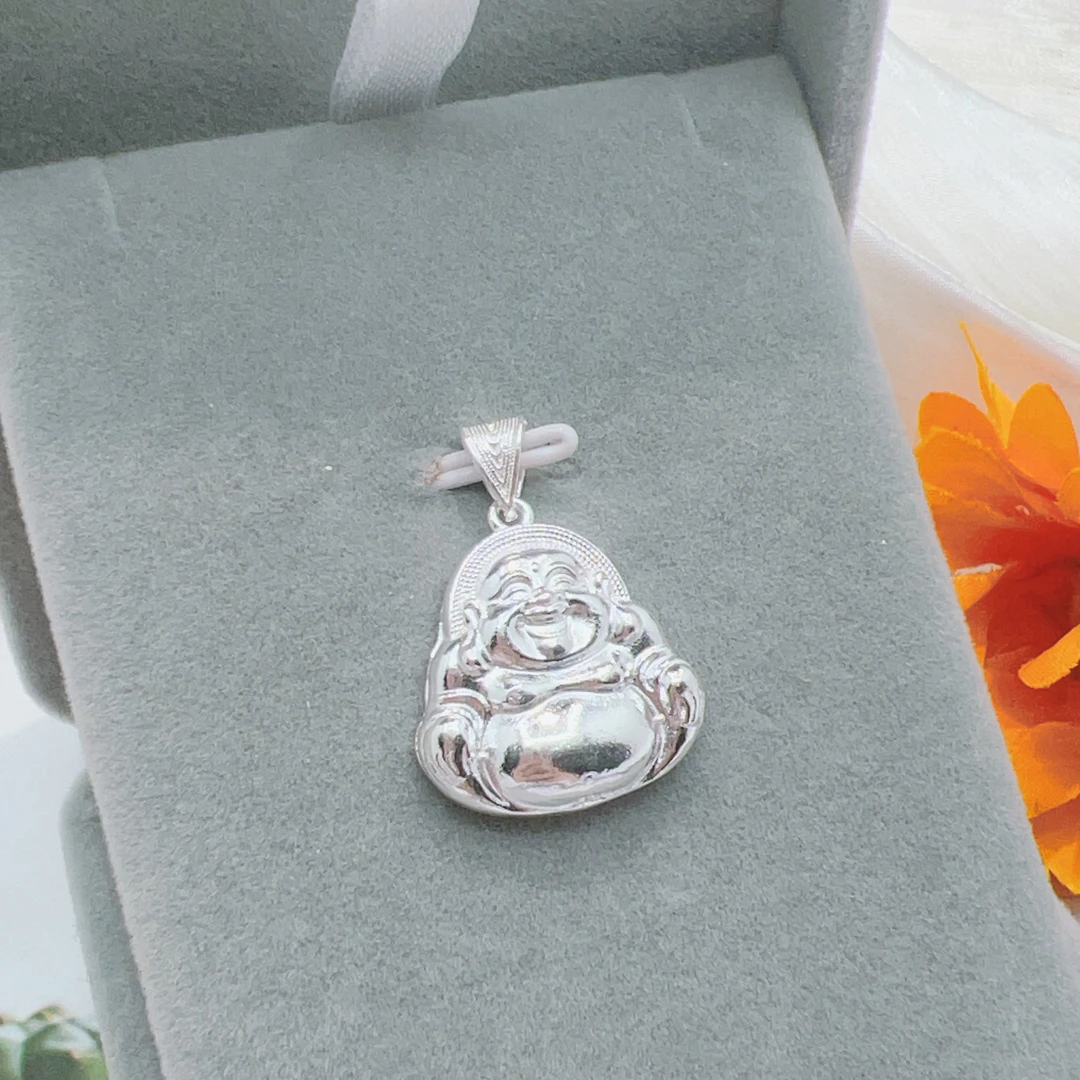 吊坠足银 足银小号拉丝佛公（20 m m）D120