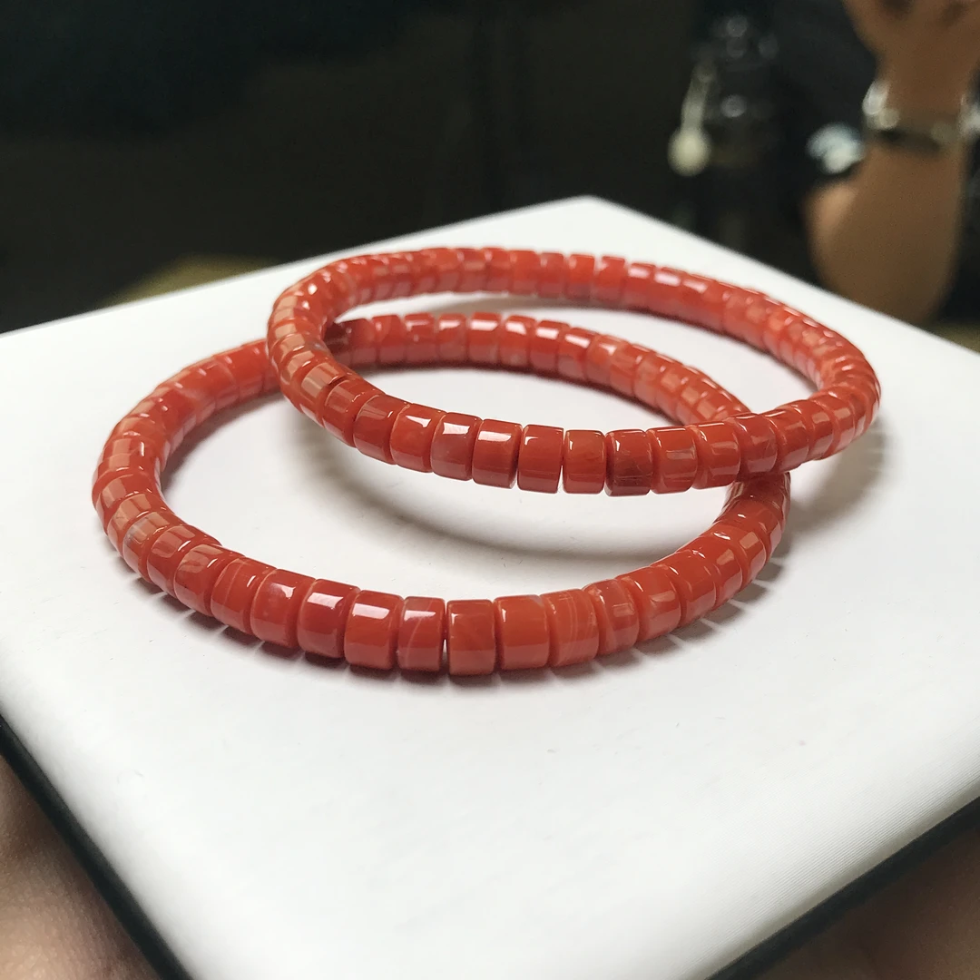 【小刘南红】瓦西南红精工（二级活动款）药片珠手串6mm 多样性发一