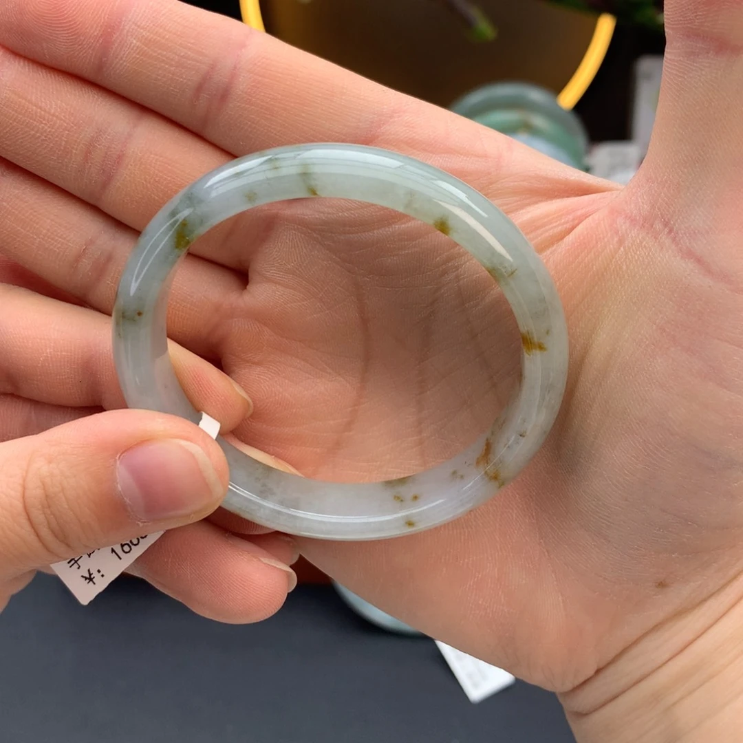 翡翠手镯未镶嵌54贵妃桂花糕