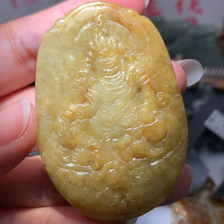 翡翠颈饰未镶嵌保真天然A货翡翠