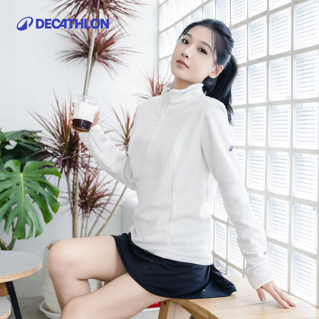 【必买单品】迪卡侬MH100户外宽松套头摇粒绒冲锋衣流光风312360