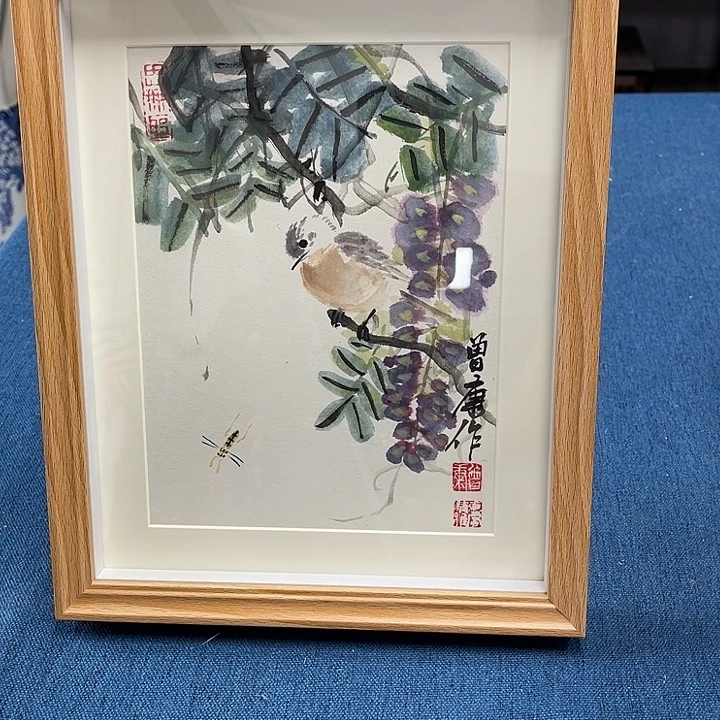 国画35 号曾康老师国画作品摆台