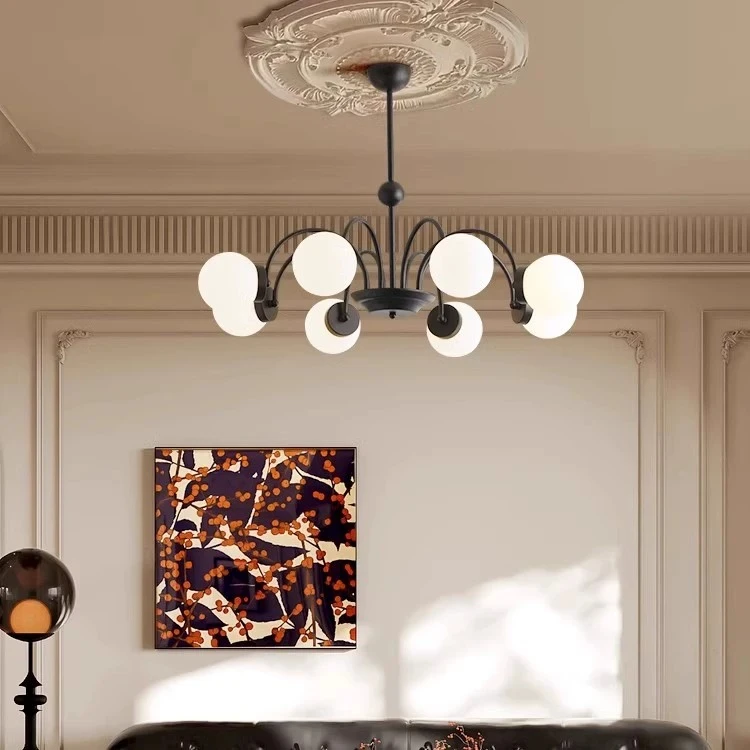 客厅餐厅卧室吊灯法式中古vintage包豪斯北欧侘寂风网红魔豆灯具