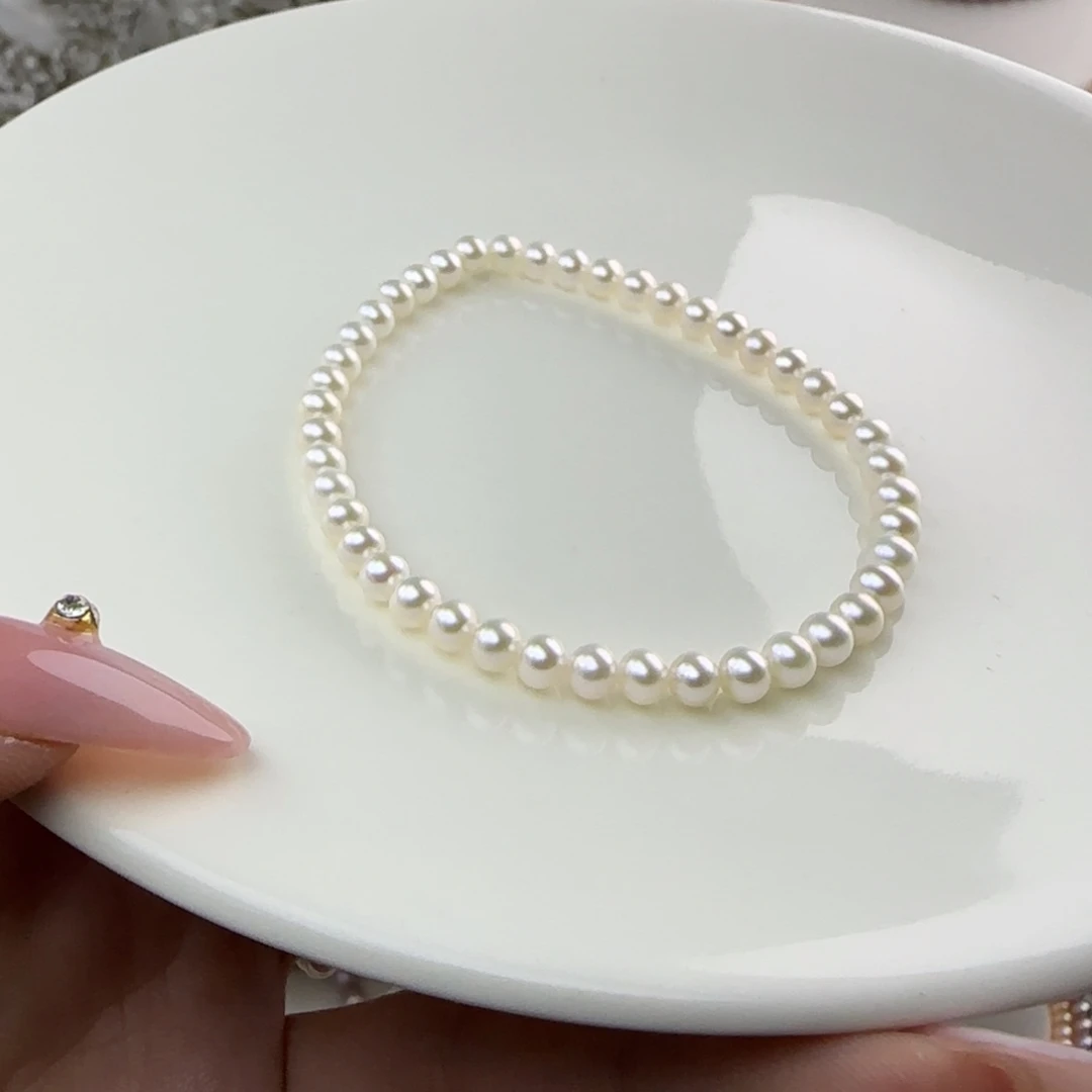 手绳淡水珍珠未镶嵌4.5mm肉眼无暇