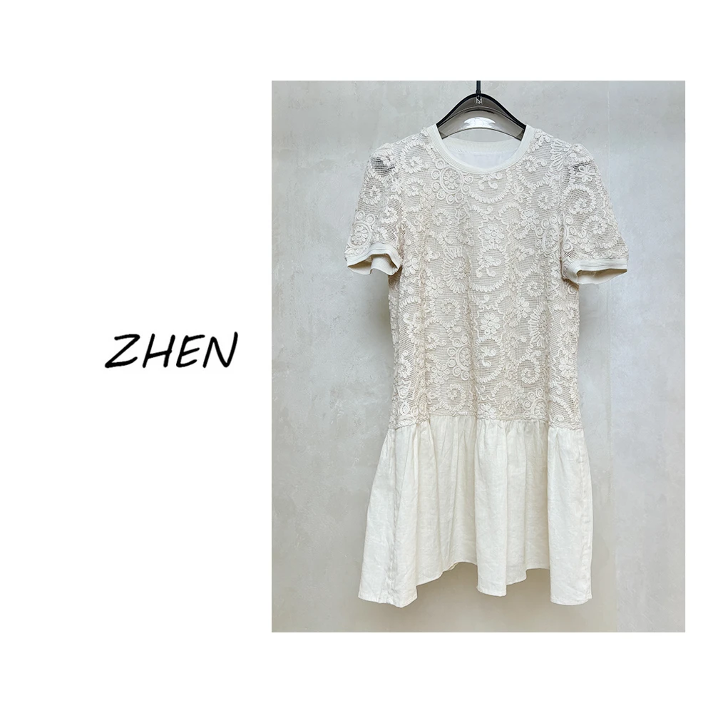 【ZHEN】25K00525 2025新款时尚气质修身显瘦小众设计连衣裙女