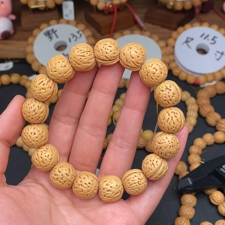 桃核手串吟****垚盘锦15A误差0.5之间