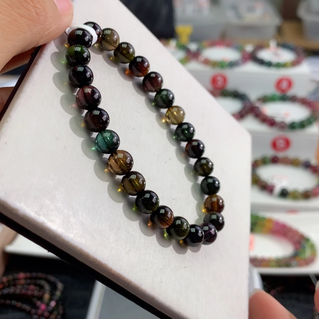 手链未镶嵌碧玺   7mm。