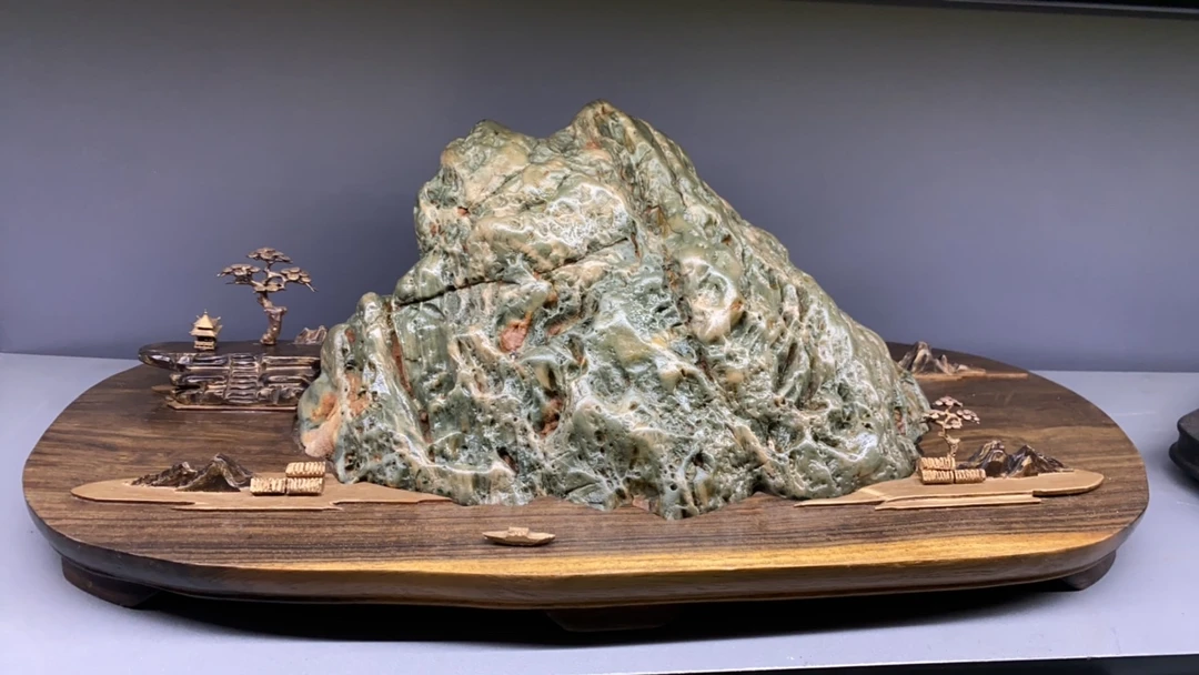 山水风光,九龙璧山风景。玄关摆件,茶室摆件,案头必备。