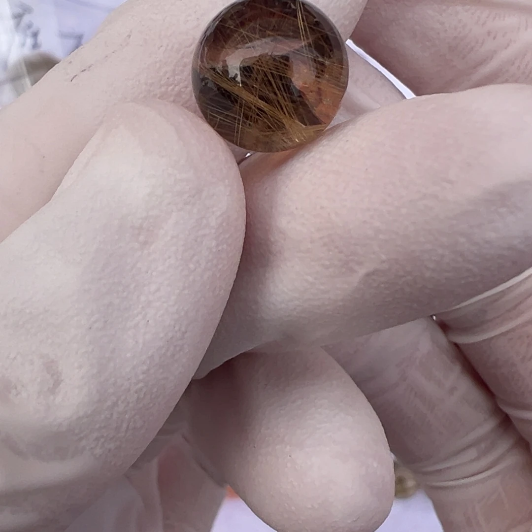 水晶发晶10.4mm单珠定制不退换未镶嵌R****n