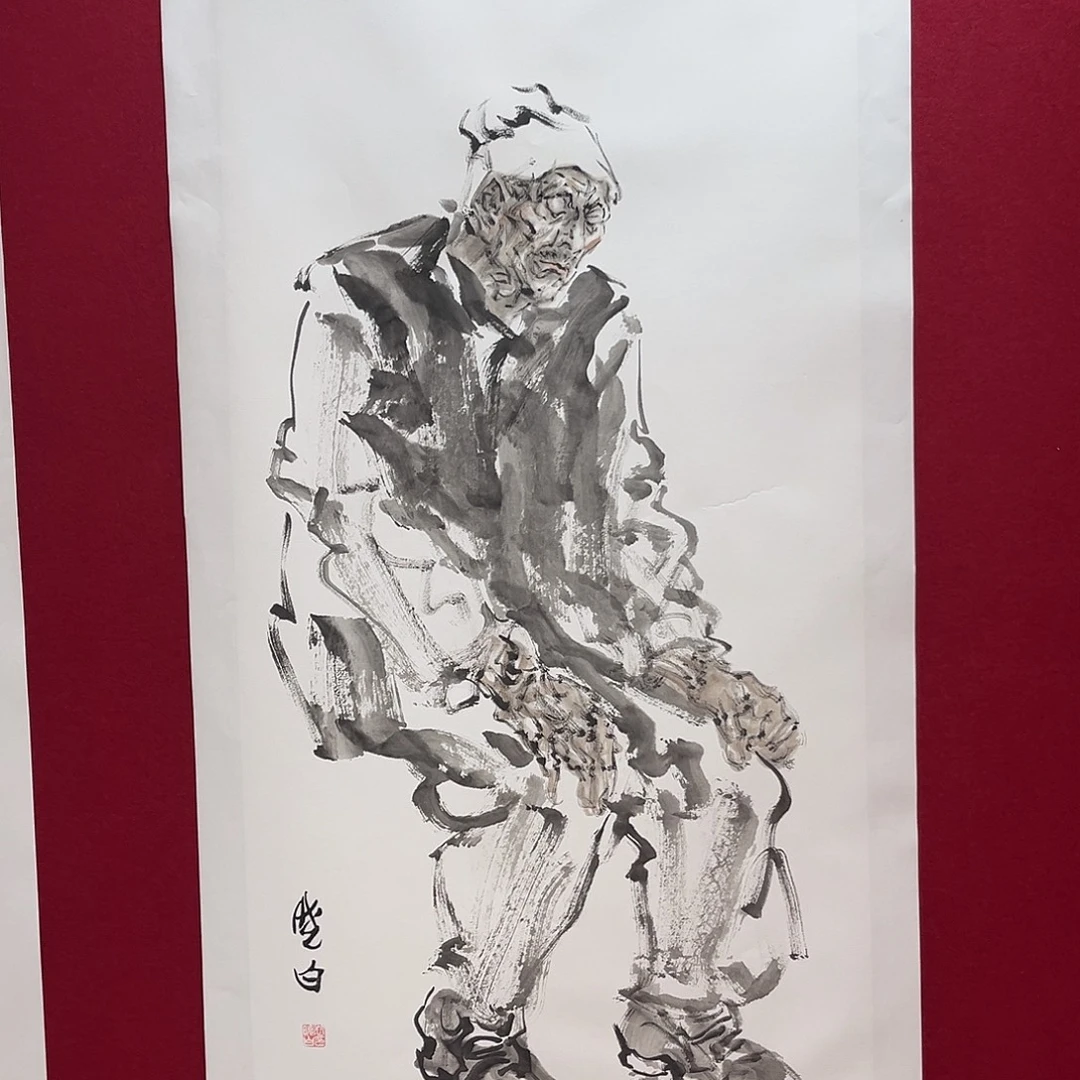 国画衣晓白老师四尺人物作品旭