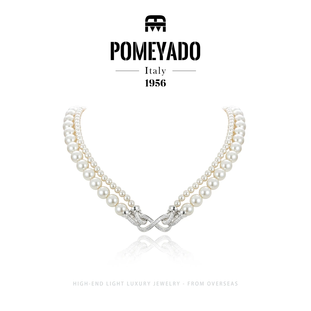 【无尽繁星】Pomeyado秋冬款双拼珠珠项链F3998