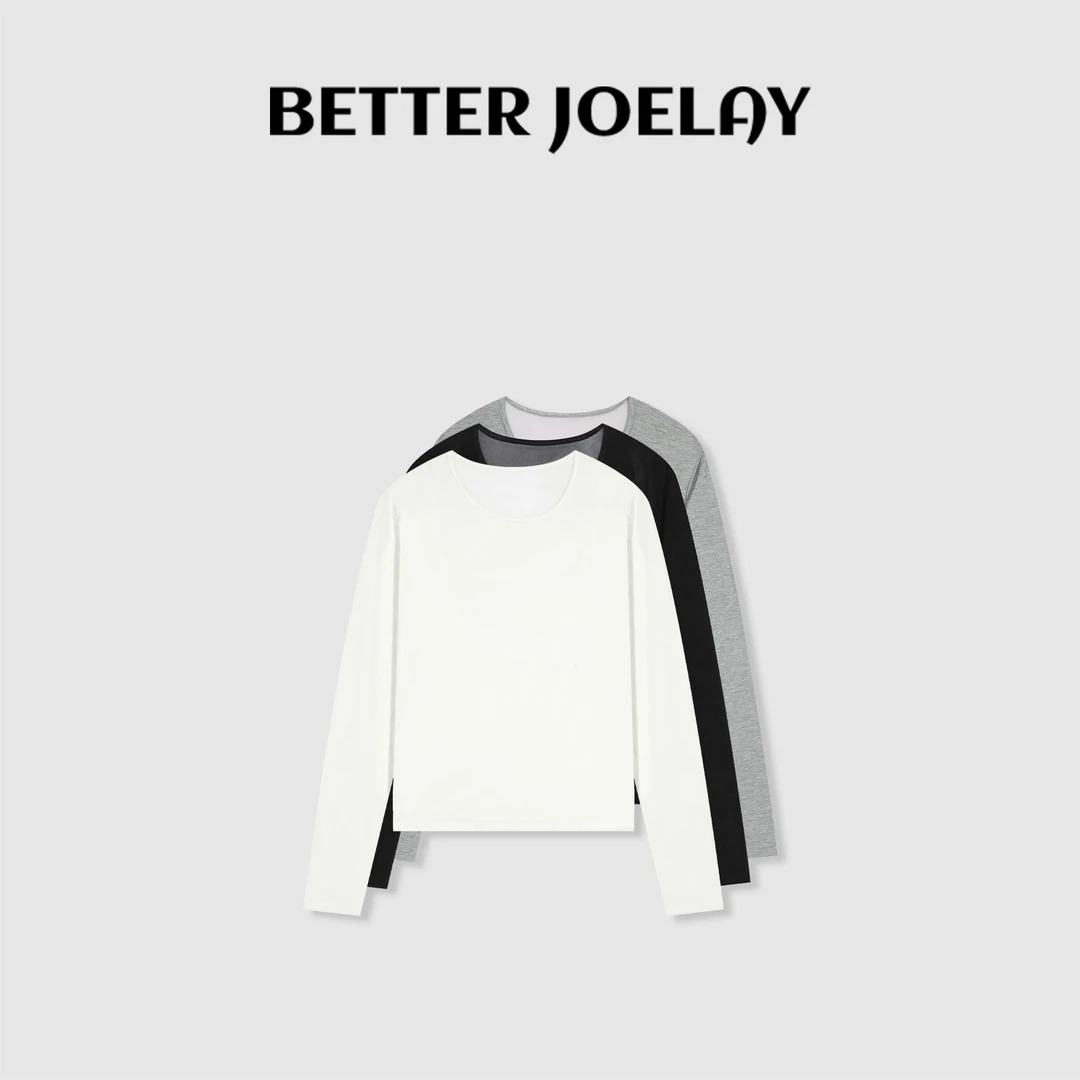 BETTER JOELAY-【晨暮之阶】时尚百搭T恤长袖慵懒简约休闲风Z5996